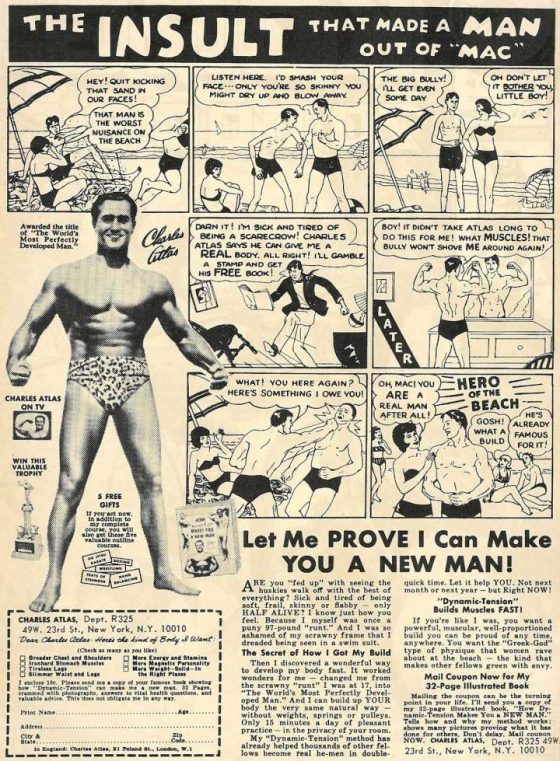Charles Atlas Dynamic System - classic problem, agitate, solve content