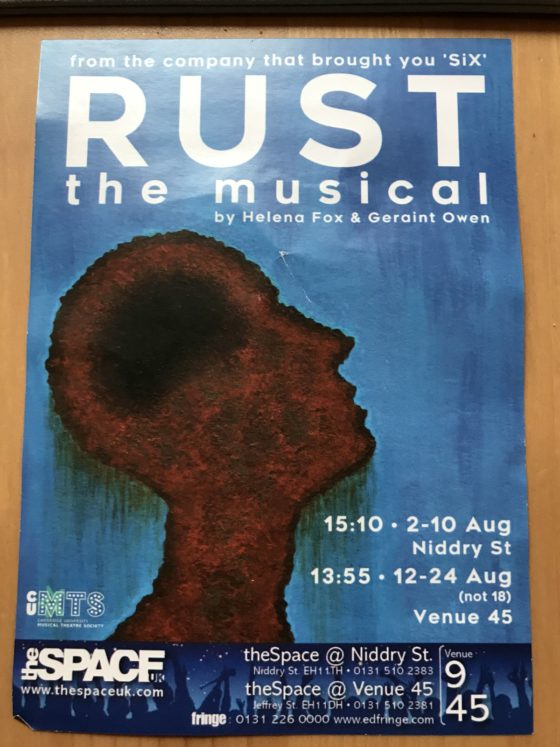 Thanks for the recommendation, we saw Rust the Musical