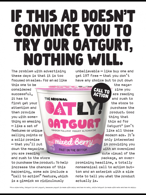 A previous Oatly marketing campaign